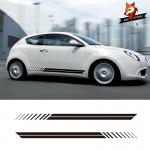 Vinyl Sticker Car Side Stripes Side Skirts Graphics Decals Racing Sport Car Stickers For Alfa Romeo Giulia Mito Spide
